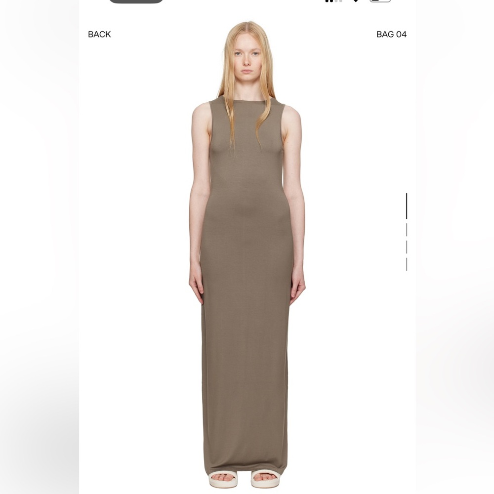 SKIMS Sleeveless Maxi Dress in Taupe